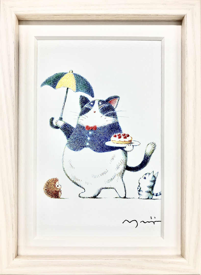 一緒に食べたいケーキ（「気まぐれ猫のお届けもの」ジクレー版画