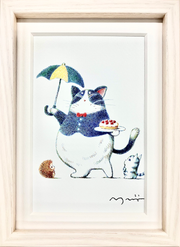 一緒に食べたいケーキ（「気まぐれ猫のお届けもの」ジクレー版画）